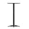Flash Furniture 23.25 in L, 23.25 in W, 45 in H, Aluminum, Stainless Steel Top, Black TLH-059A-BK-GG - alternate 3